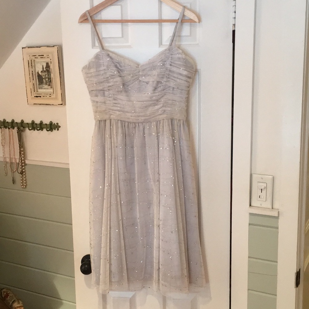 Grey and silver evening dress